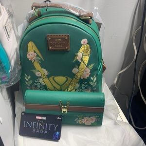 Loungefly backpack and wallet